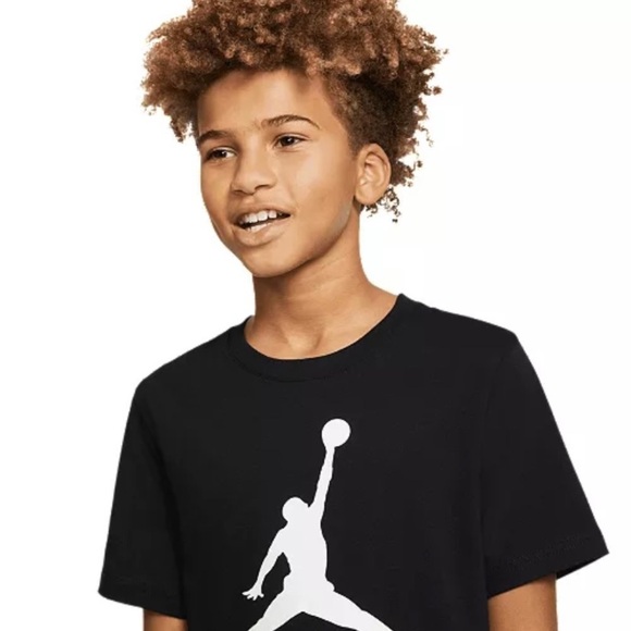Nike Air Jordan T Shirt tee M 10-12 Youth performance dri-fit black jumpman - Picture 6 of 11